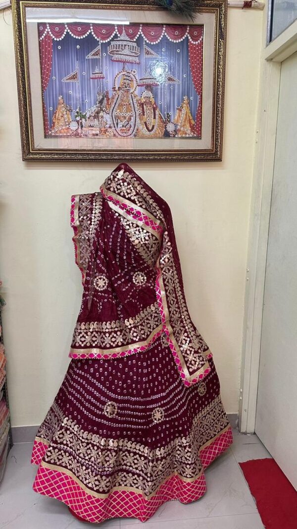 Lehenga taffeta silk Red