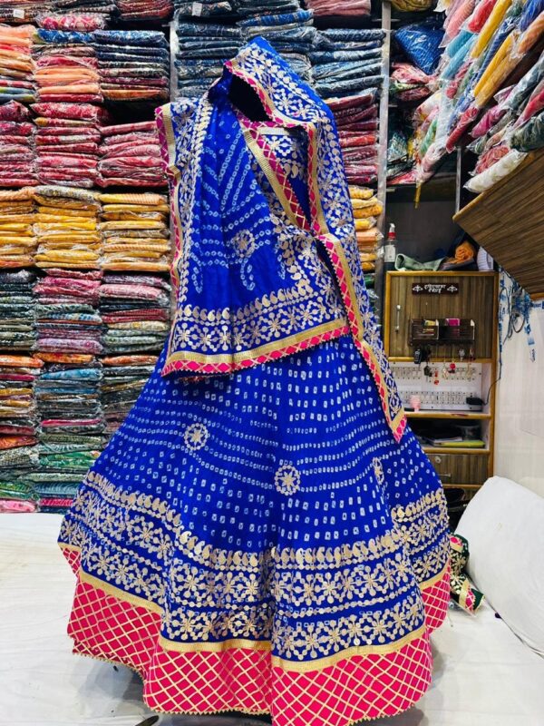 Lehenga taffeta silk Blue
