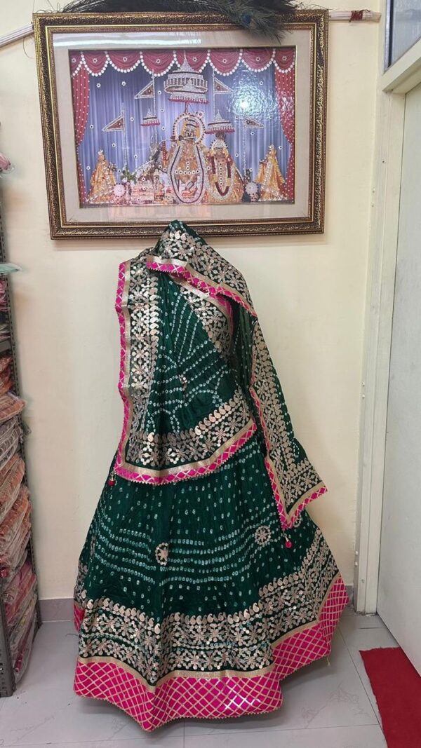 Lehenga taffeta silk Green