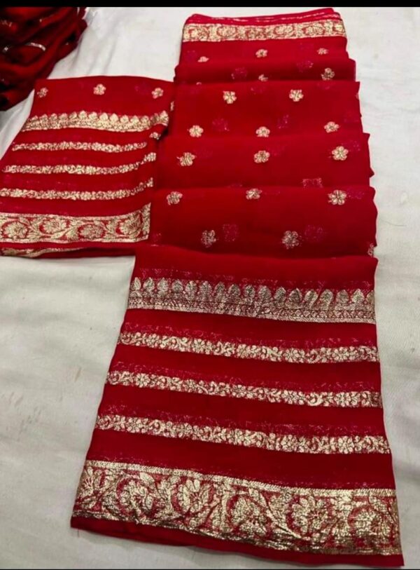 Georgette Saree with zari work Special for Festival