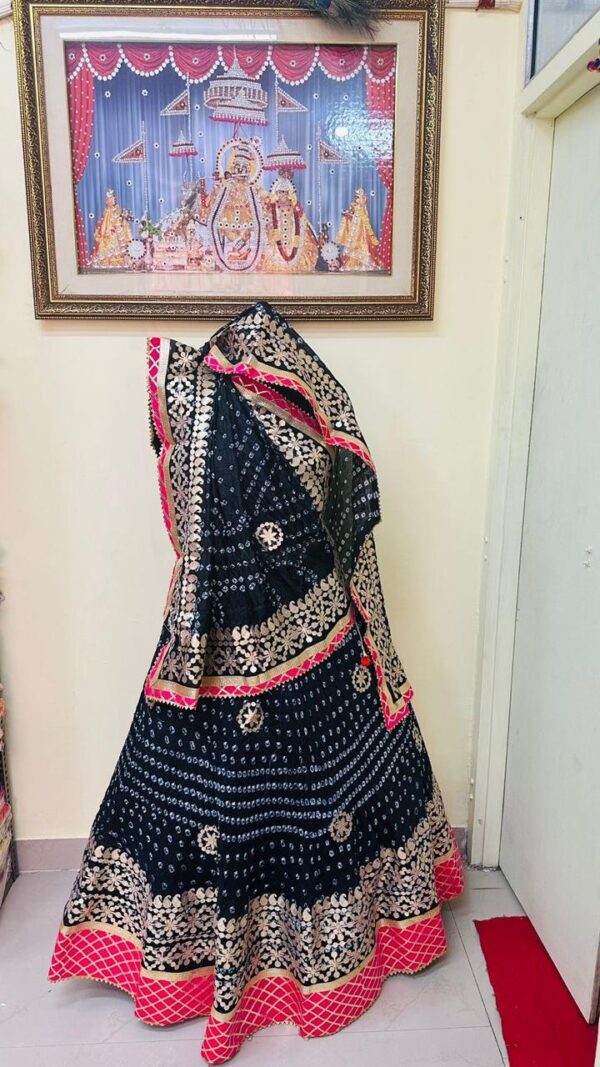 Lehenga taffeta silk Black