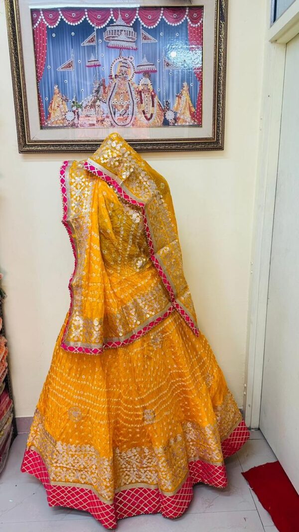 Lehenga taffeta silk Yellow