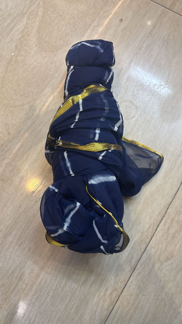 Chiffon Lehriya Saree - Purple