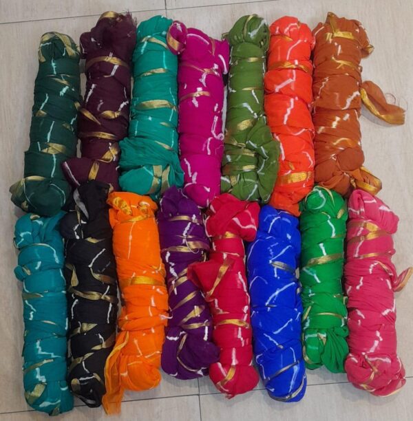 Chiffon Lehriya Saree- Red